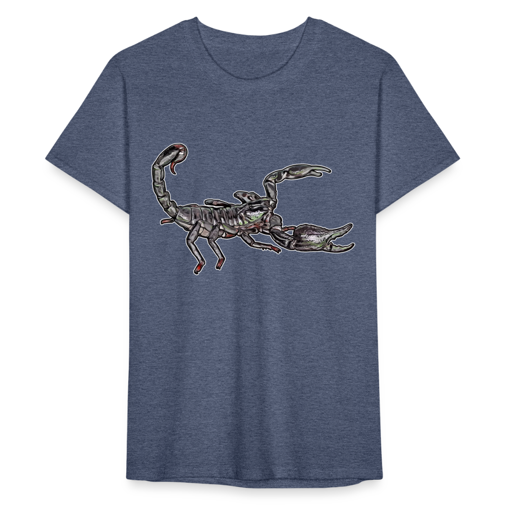 Männer Fruit of the Loom T-Shirt Heterometrus silenus - Navy meliert