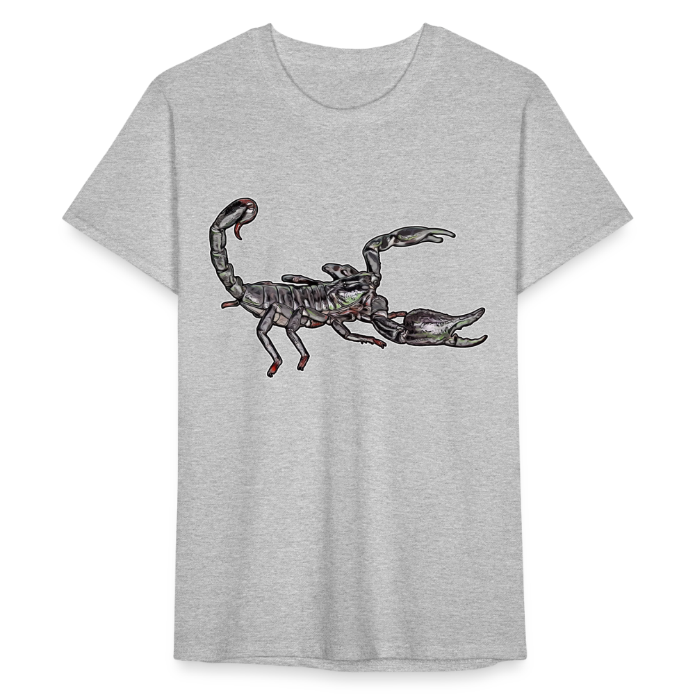 Männer Fruit of the Loom T-Shirt Heterometrus silenus - Grau meliert