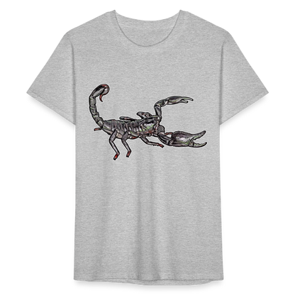 Männer Fruit of the Loom T-Shirt Heterometrus silenus - Grau meliert