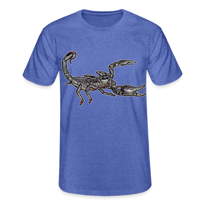 Männer Fruit of the Loom T-Shirt Heterometrus silenus - Blau meliert