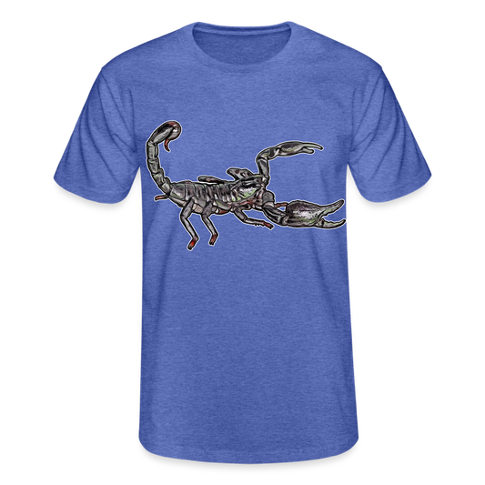 Männer Fruit of the Loom T-Shirt Heterometrus silenus - Blau meliert