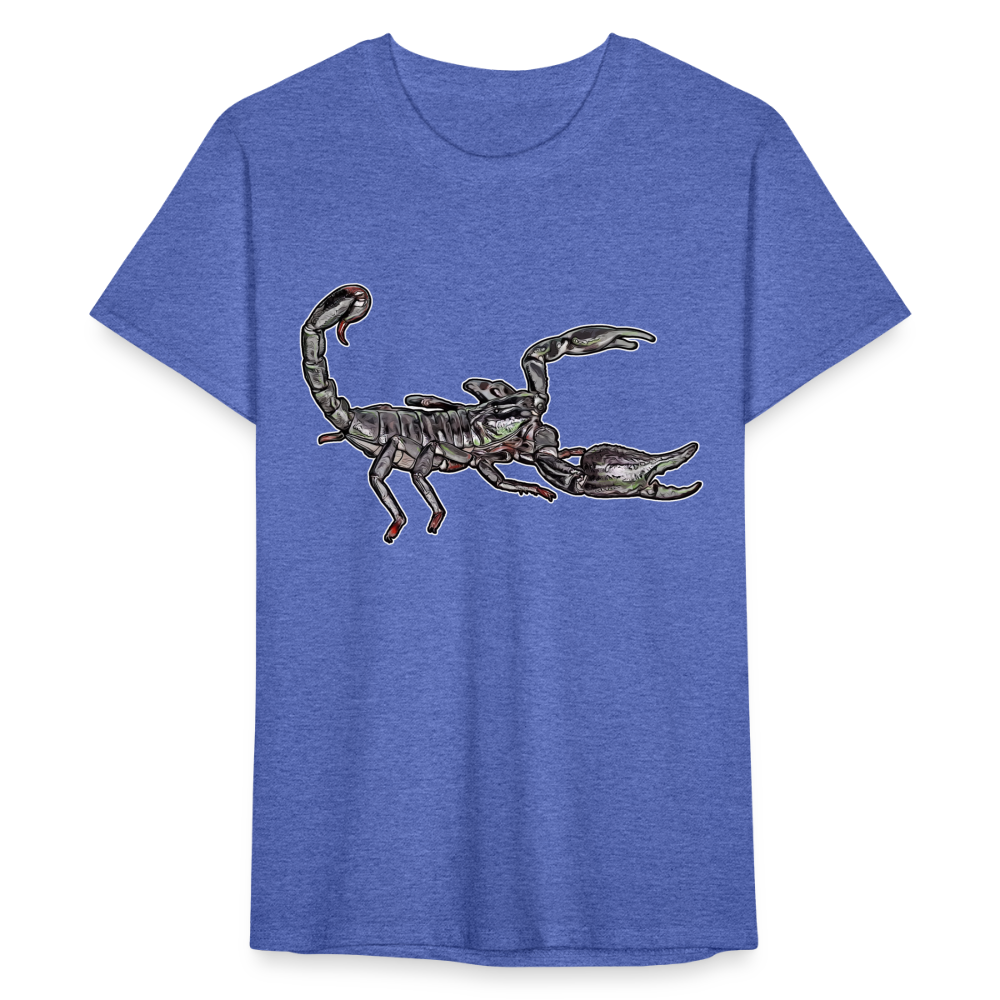 Männer Fruit of the Loom T-Shirt Heterometrus silenus - Blau meliert