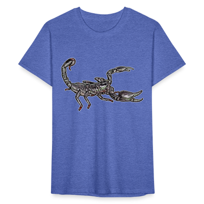 Männer Fruit of the Loom T-Shirt Heterometrus silenus - Blau meliert