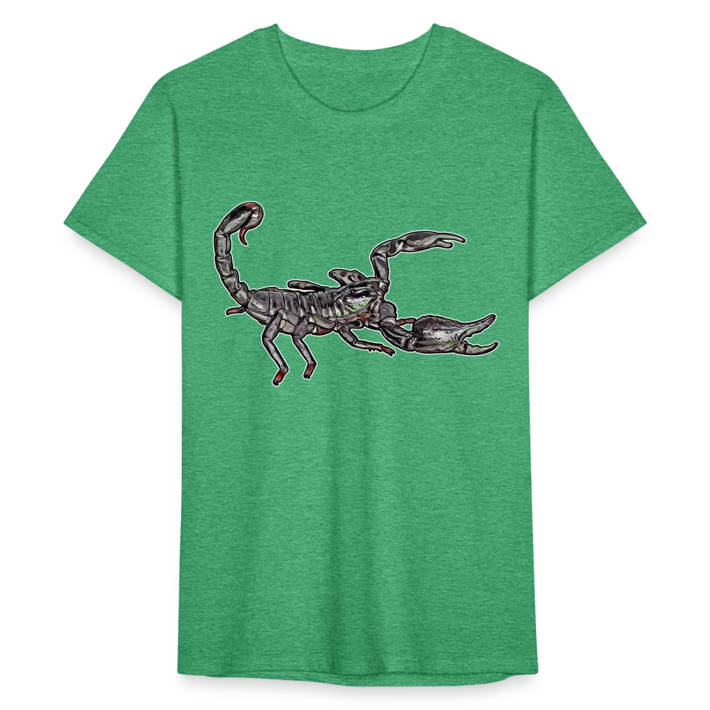 Männer Fruit of the Loom T-Shirt Heterometrus silenus - Grün meliert