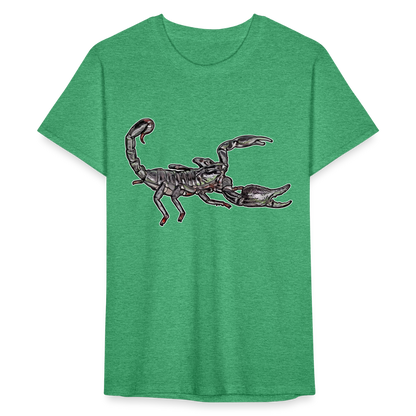 Männer Fruit of the Loom T-Shirt Heterometrus silenus - Grün meliert