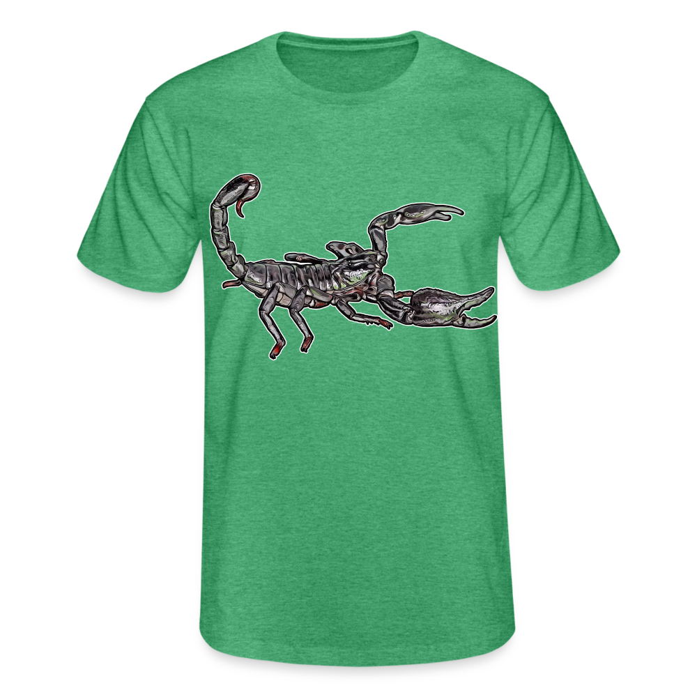 Männer Fruit of the Loom T-Shirt Heterometrus silenus - Grün meliert