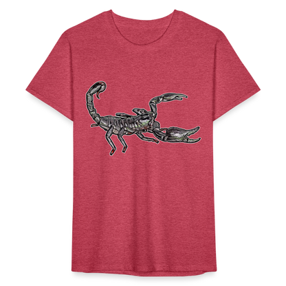 Männer Fruit of the Loom T-Shirt Heterometrus silenus - Rot meliert