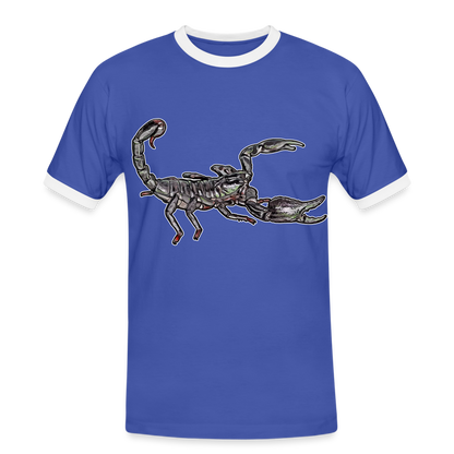 Männer Kontrast-T-Shirt Heterometrus silenus - Blau/Weiß