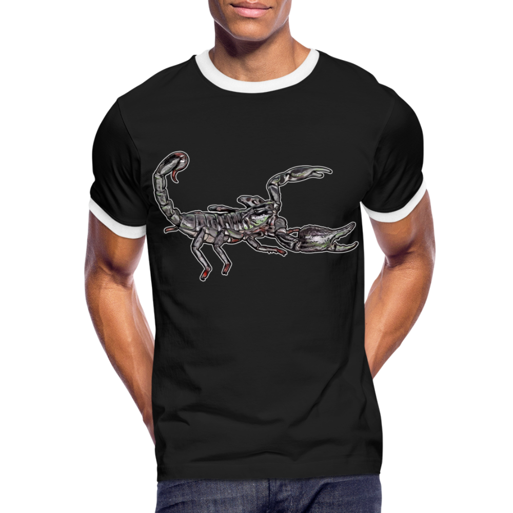Männer Kontrast-T-Shirt Heterometrus silenus - Schwarz/Weiß
