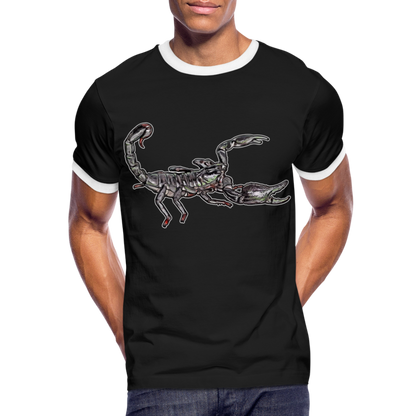 Männer Kontrast-T-Shirt Heterometrus silenus - Schwarz/Weiß