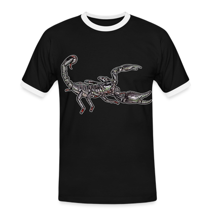 Männer Kontrast-T-Shirt Heterometrus silenus - Schwarz/Weiß