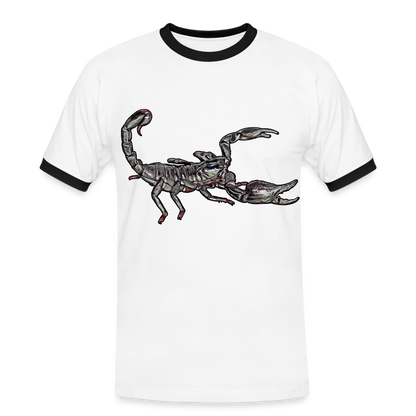 Männer Kontrast-T-Shirt Heterometrus silenus - Weiß/Schwarz