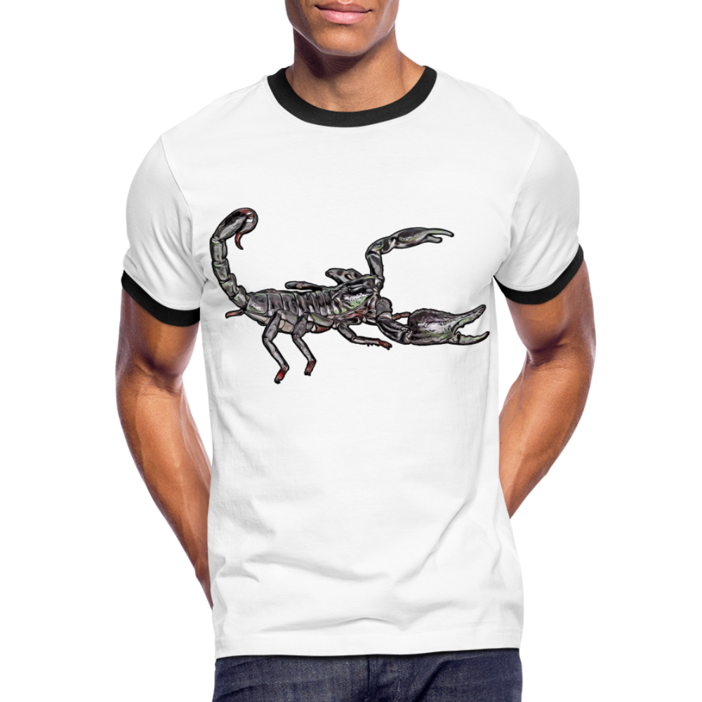Männer Kontrast-T-Shirt Heterometrus silenus - Weiß/Schwarz