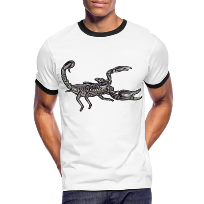 Männer Kontrast-T-Shirt Heterometrus silenus - Weiß/Schwarz