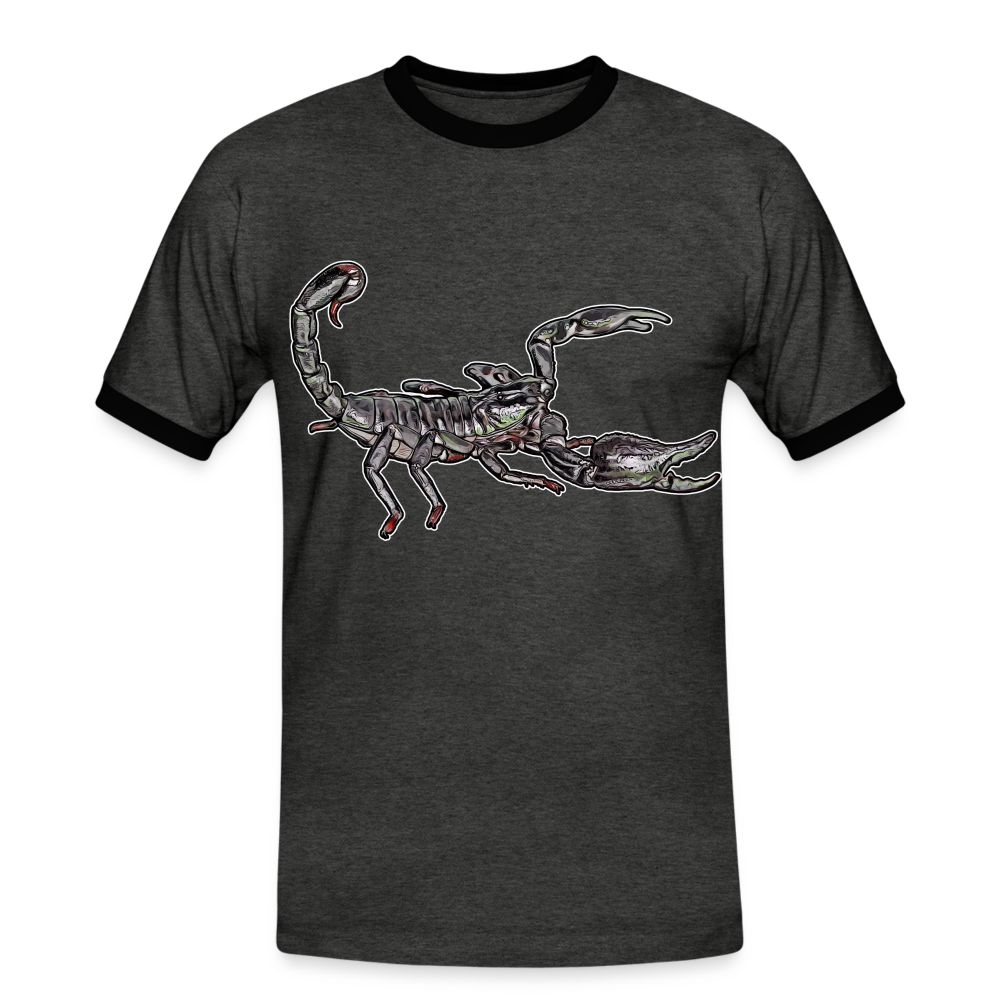 Männer Kontrast-T-Shirt Heterometrus silenus - Anthrazit/Schwarz