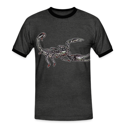 Männer Kontrast-T-Shirt Heterometrus silenus - Anthrazit/Schwarz