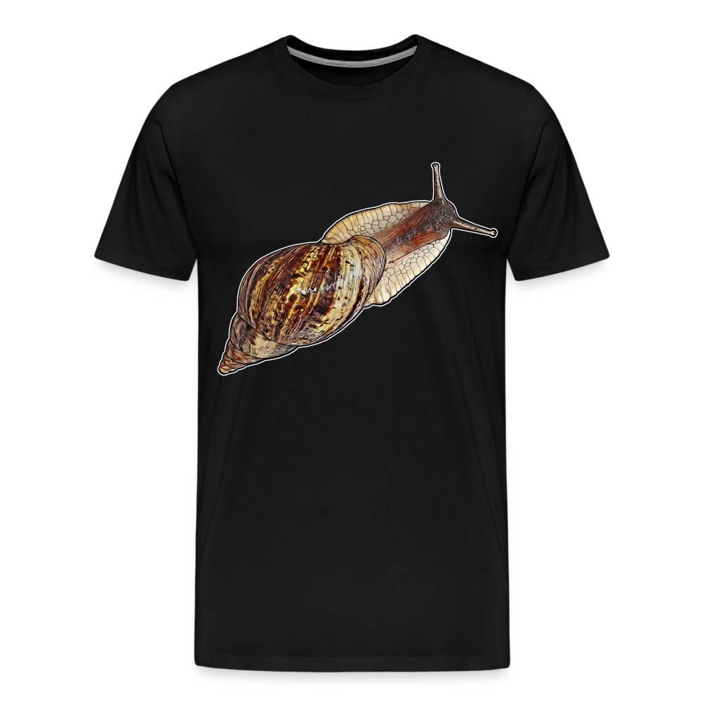 Männer Basic T-Shirt Achatina reticulata wildfarben - Schwarz