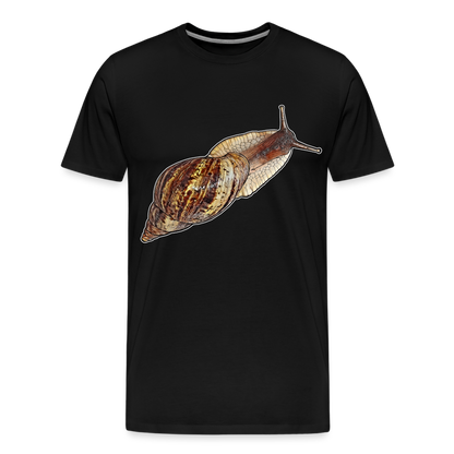 Männer Basic T-Shirt Achatina reticulata wildfarben - Schwarz