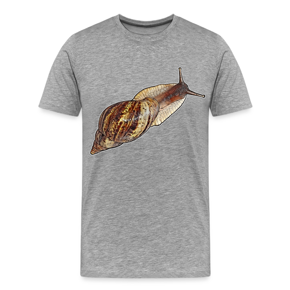 Männer Basic T-Shirt Achatina reticulata wildfarben - Grau meliert