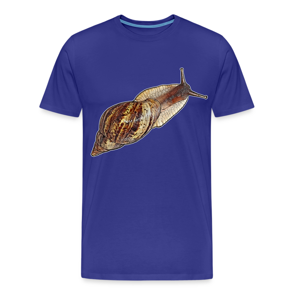 Männer Basic T-Shirt Achatina reticulata wildfarben - Königsblau
