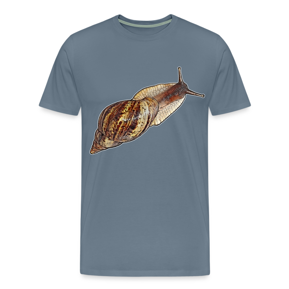 Männer Basic T-Shirt Achatina reticulata wildfarben - Blaugrau