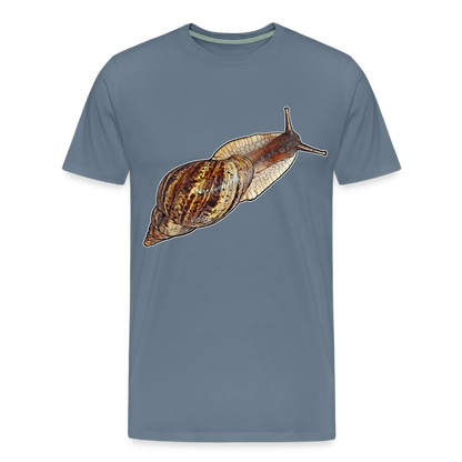 Männer Basic T-Shirt Achatina reticulata wildfarben - Blaugrau