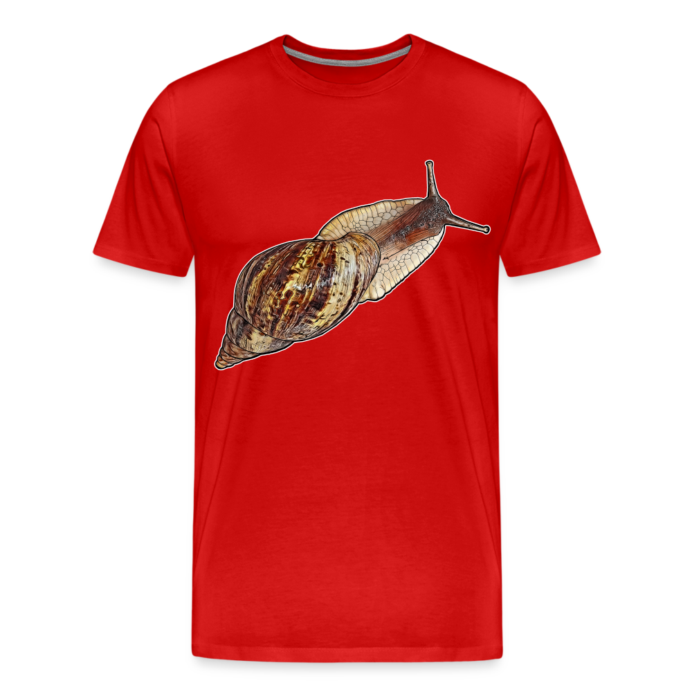 Männer Basic T-Shirt Achatina reticulata wildfarben - Rot
