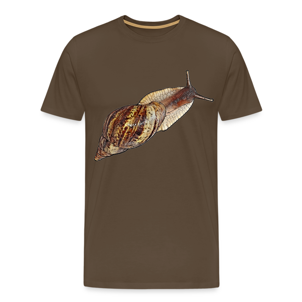Männer Basic T-Shirt Achatina reticulata wildfarben - Edelbraun