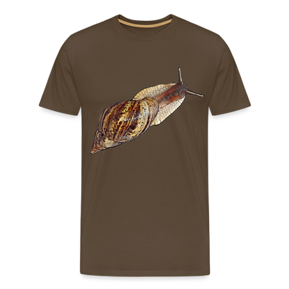 Männer Basic T-Shirt Achatina reticulata wildfarben - Edelbraun