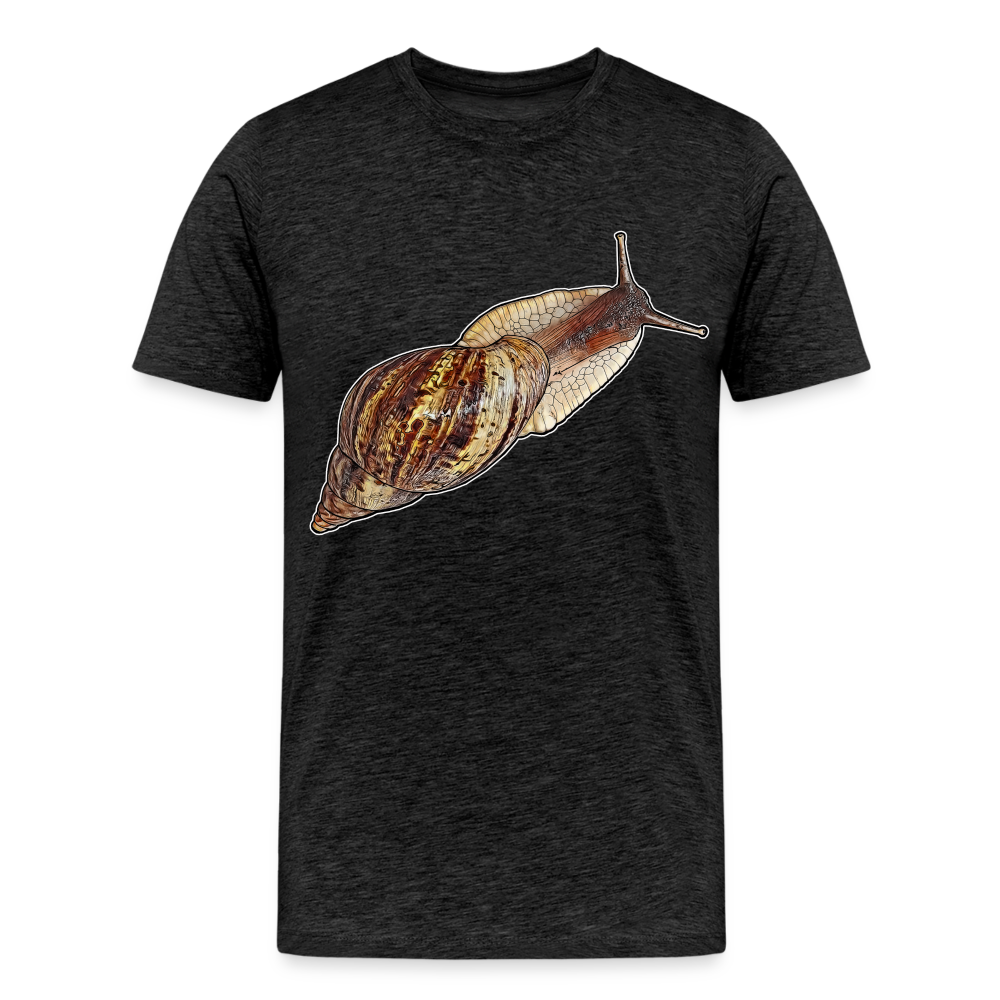 Männer Basic T-Shirt Achatina reticulata wildfarben - Anthrazit