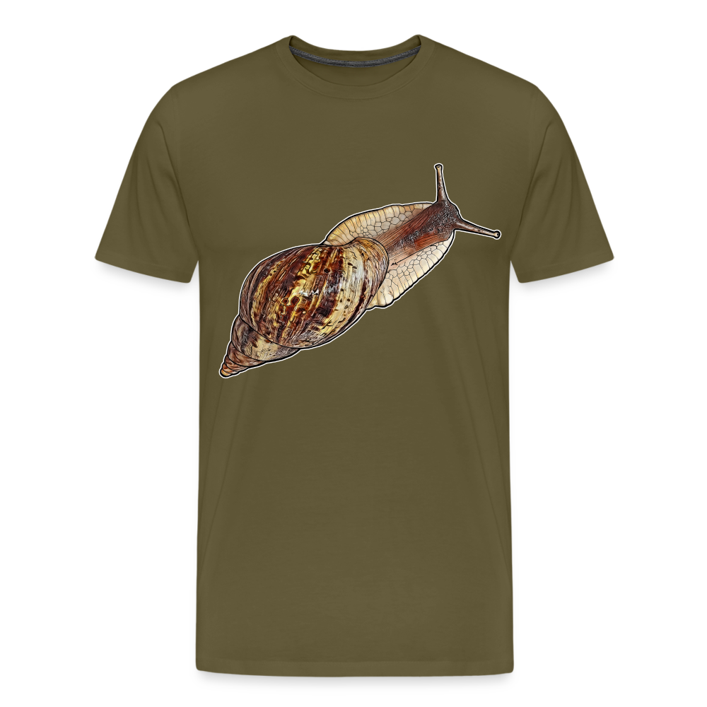 Männer Basic T-Shirt Achatina reticulata wildfarben - Khaki