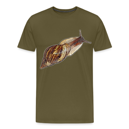 Männer Basic T-Shirt Achatina reticulata wildfarben - Khaki