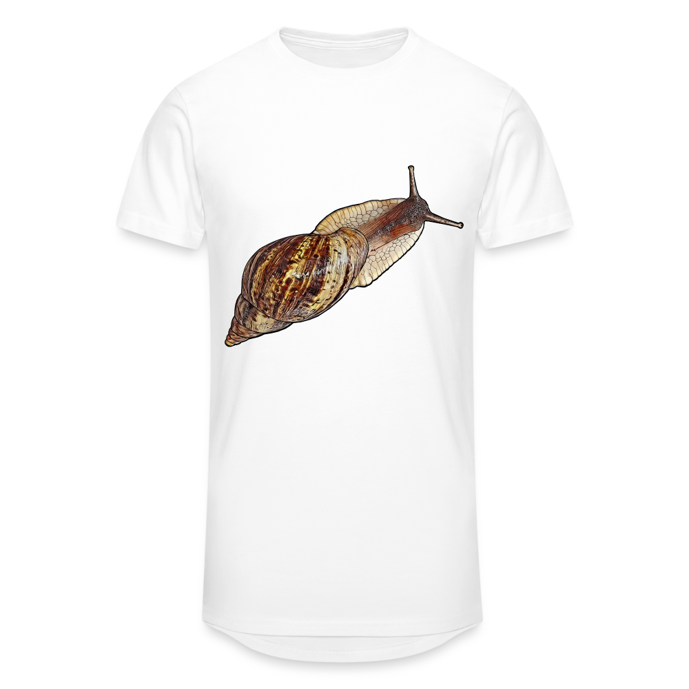 Männer Urban Longshirt Achatina reticulata wildfarben - weiß