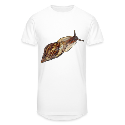 Männer Urban Longshirt Achatina reticulata wildfarben - weiß