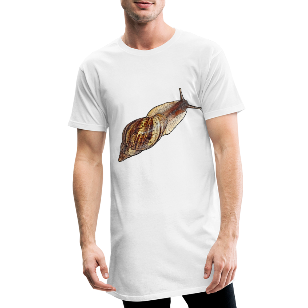 Männer Urban Longshirt Achatina reticulata wildfarben - weiß