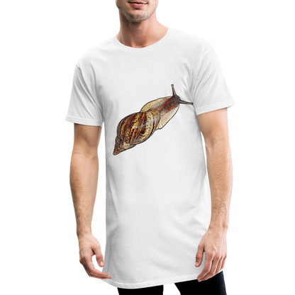 Männer Urban Longshirt Achatina reticulata wildfarben - weiß