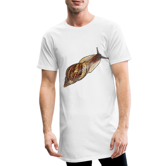 Männer Urban Longshirt Achatina reticulata wildfarben - weiß