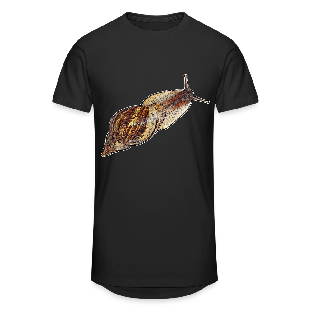 Männer Urban Longshirt Achatina reticulata wildfarben - Schwarz