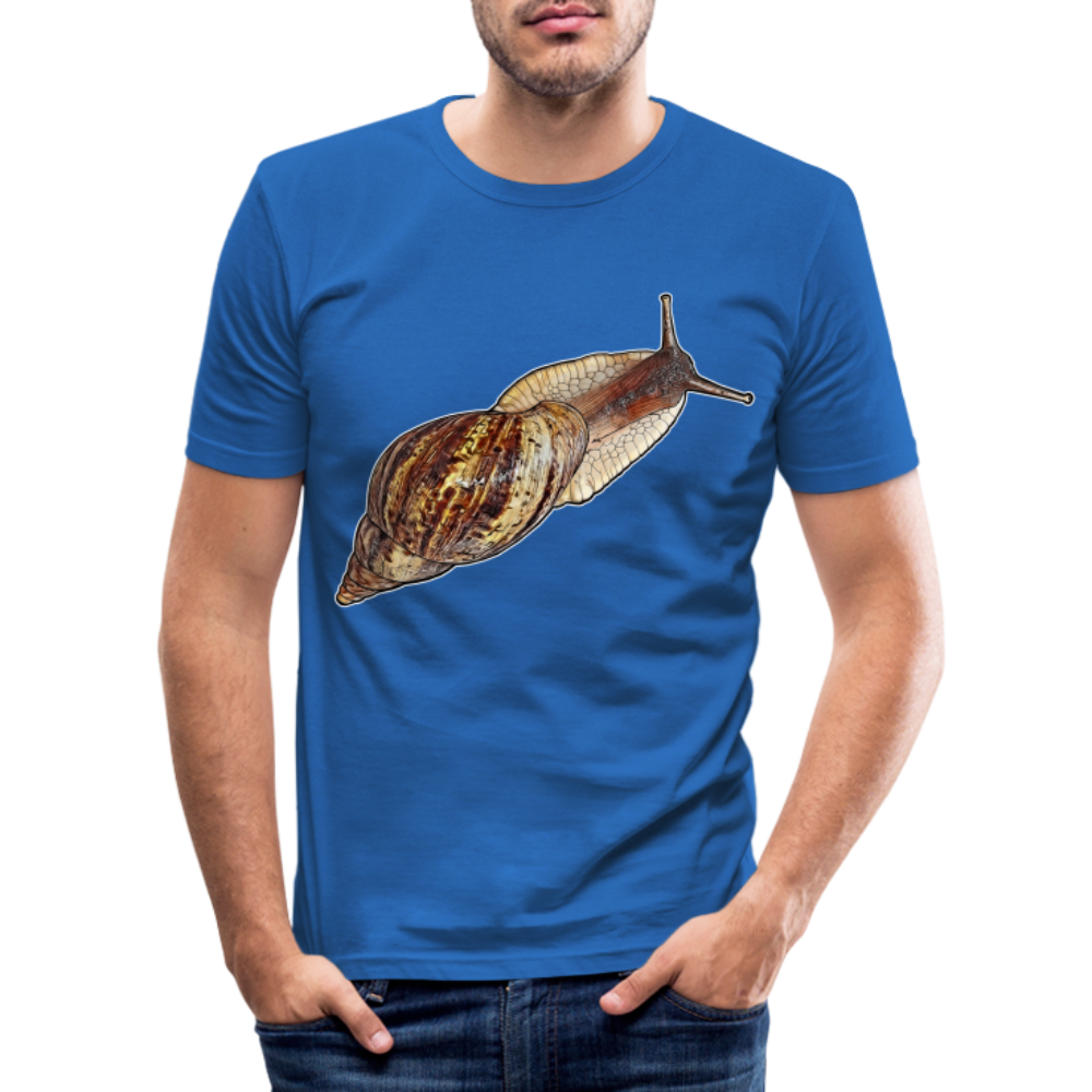 Männer Slim Fit T-Shirt Achatina reticulata wildfarben - Königsblau