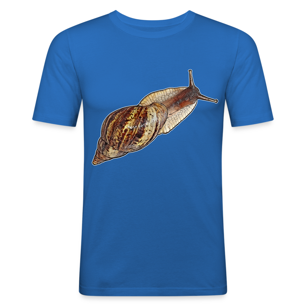 Männer Slim Fit T-Shirt Achatina reticulata wildfarben - Königsblau