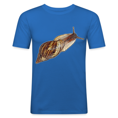 Männer Slim Fit T-Shirt Achatina reticulata wildfarben - Königsblau