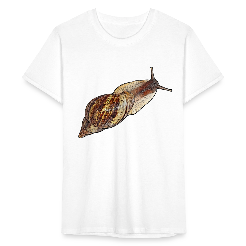 Männer Fruit of the Loom T-Shirt Achatina reticulata wildfarben - weiß