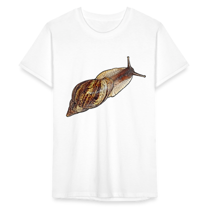 Männer Fruit of the Loom T-Shirt Achatina reticulata wildfarben - weiß