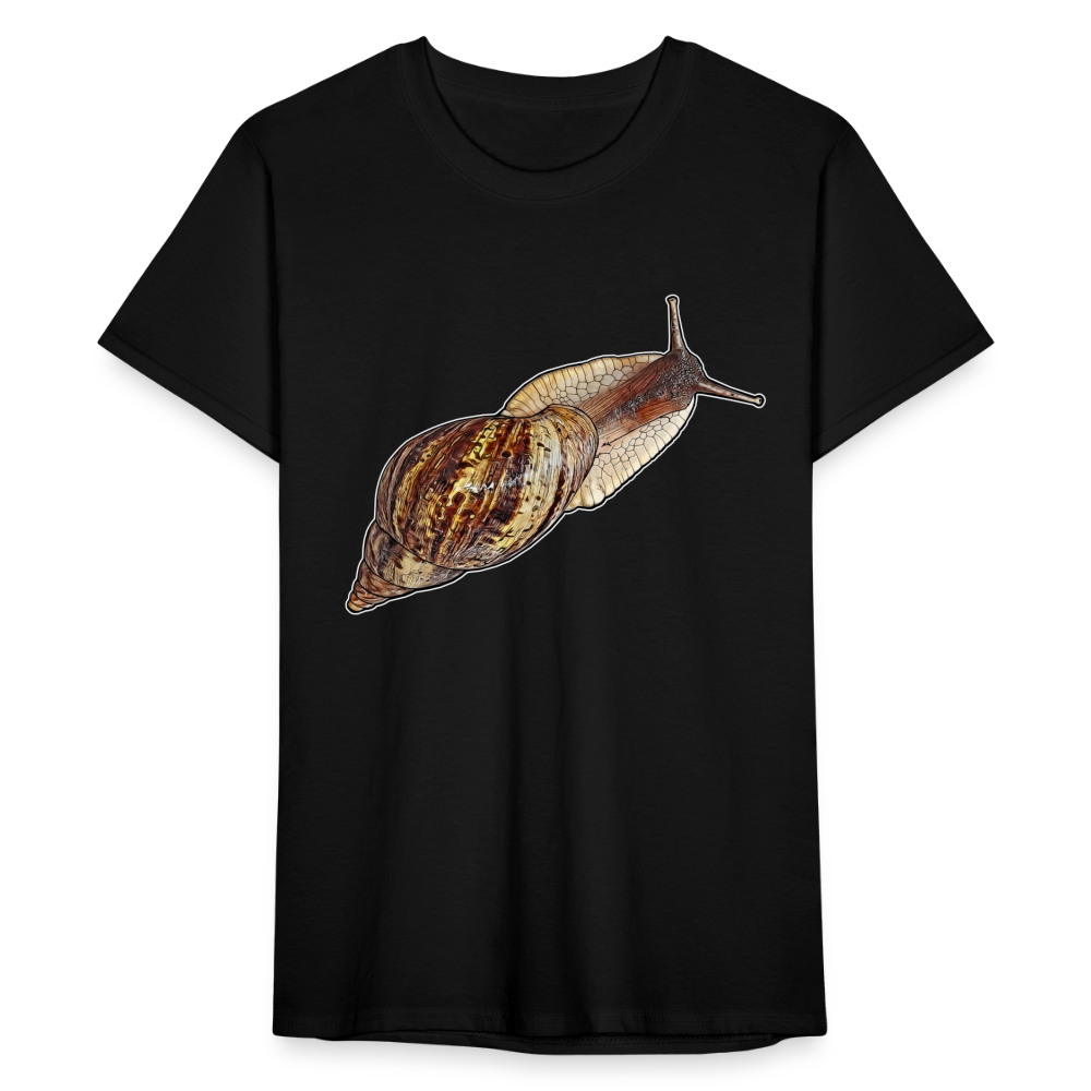 Männer Fruit of the Loom T-Shirt Achatina reticulata wildfarben - Schwarz