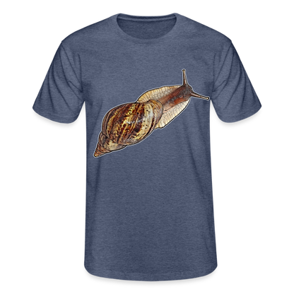 Männer Fruit of the Loom T-Shirt Achatina reticulata wildfarben - Navy meliert