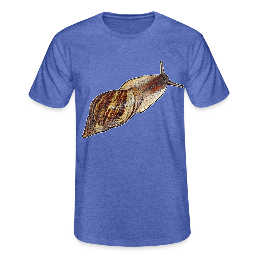 Männer Fruit of the Loom T-Shirt Achatina reticulata wildfarben - Blau meliert