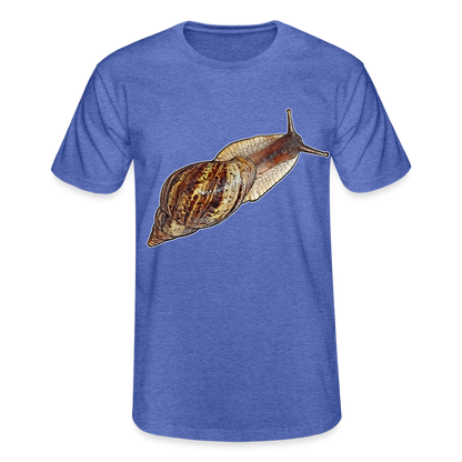 Männer Fruit of the Loom T-Shirt Achatina reticulata wildfarben - Blau meliert