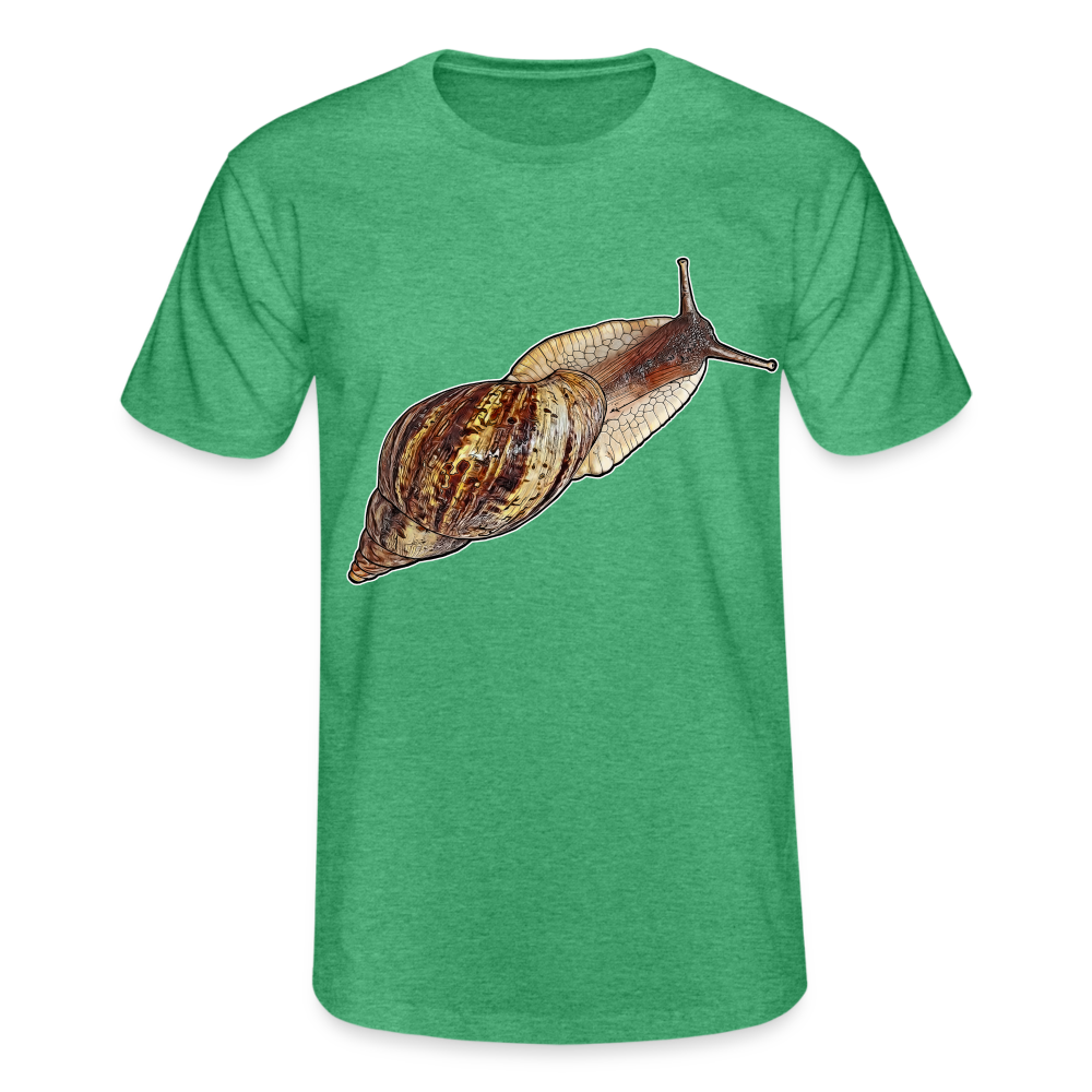 Männer Fruit of the Loom T-Shirt Achatina reticulata wildfarben - Grün meliert