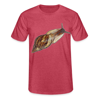 Männer Fruit of the Loom T-Shirt Achatina reticulata wildfarben - Rot meliert