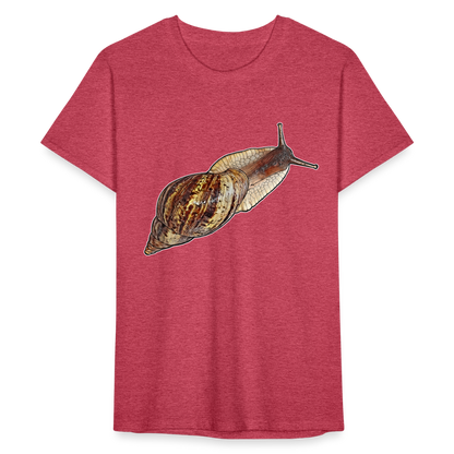 Männer Fruit of the Loom T-Shirt Achatina reticulata wildfarben - Rot meliert